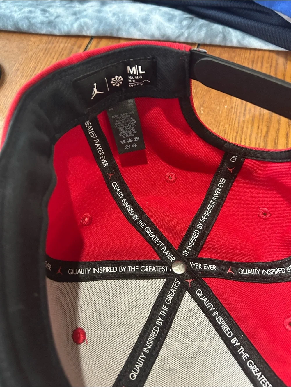 Jordan Red Snapback Hat with Black Jumpman